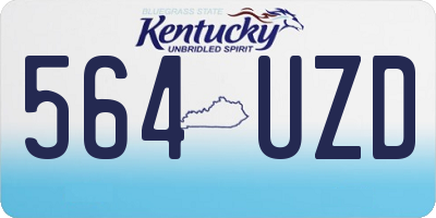 KY license plate 564UZD