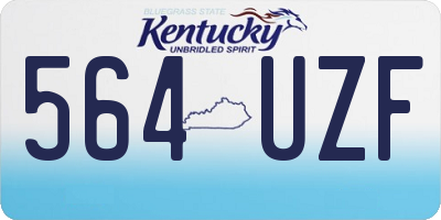 KY license plate 564UZF