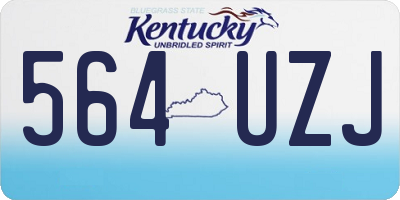 KY license plate 564UZJ