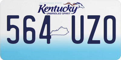 KY license plate 564UZO