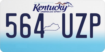 KY license plate 564UZP