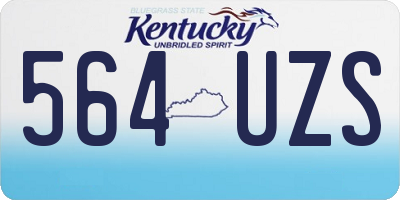 KY license plate 564UZS