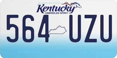 KY license plate 564UZU