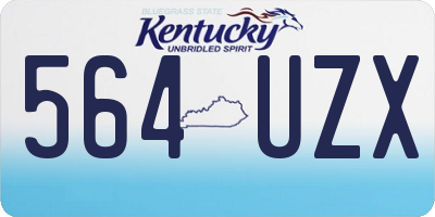 KY license plate 564UZX