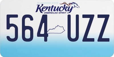 KY license plate 564UZZ