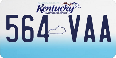 KY license plate 564VAA