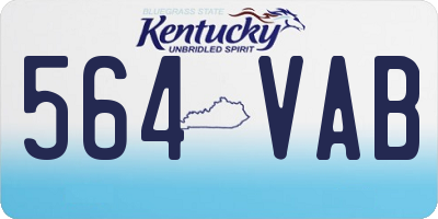 KY license plate 564VAB