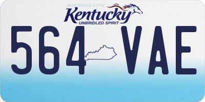 KY license plate 564VAE