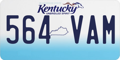 KY license plate 564VAM