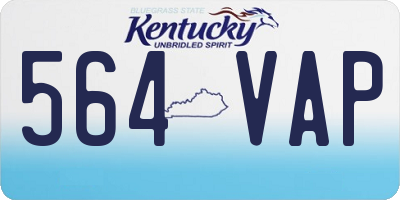 KY license plate 564VAP