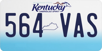 KY license plate 564VAS