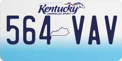 KY license plate 564VAV