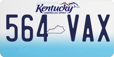 KY license plate 564VAX
