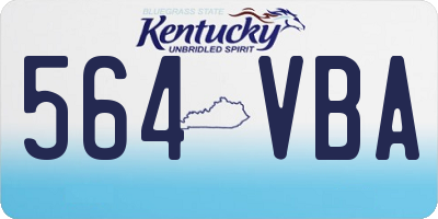 KY license plate 564VBA