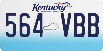 KY license plate 564VBB
