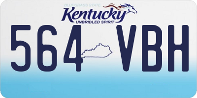 KY license plate 564VBH
