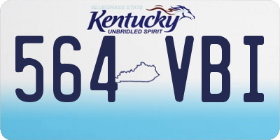 KY license plate 564VBI