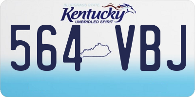 KY license plate 564VBJ