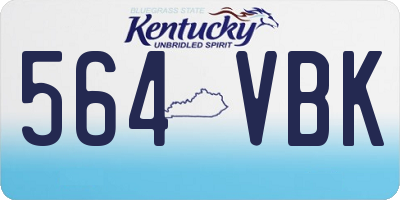 KY license plate 564VBK