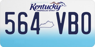 KY license plate 564VBO
