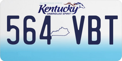 KY license plate 564VBT