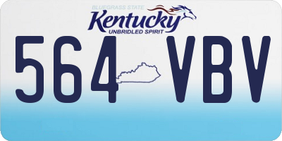 KY license plate 564VBV