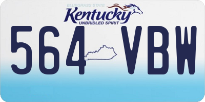 KY license plate 564VBW