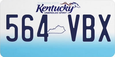KY license plate 564VBX