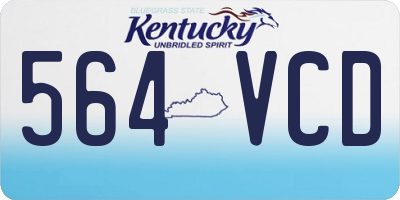 KY license plate 564VCD