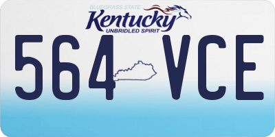 KY license plate 564VCE