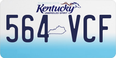 KY license plate 564VCF
