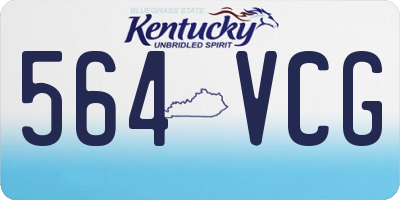 KY license plate 564VCG