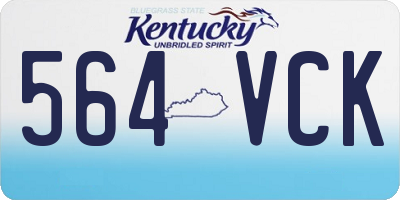 KY license plate 564VCK