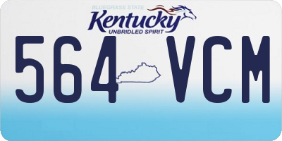 KY license plate 564VCM