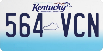 KY license plate 564VCN
