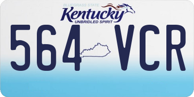KY license plate 564VCR