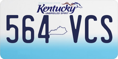 KY license plate 564VCS