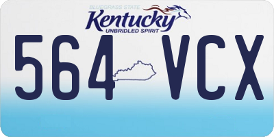 KY license plate 564VCX