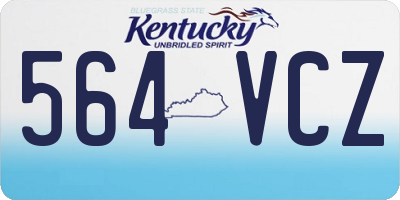 KY license plate 564VCZ
