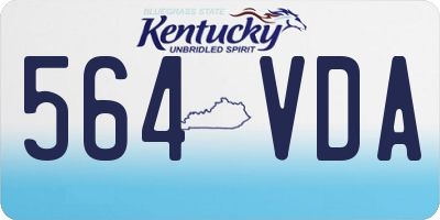 KY license plate 564VDA