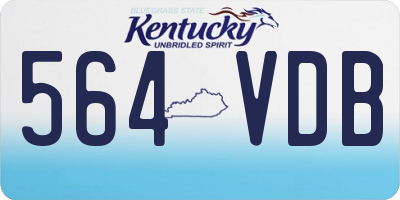 KY license plate 564VDB
