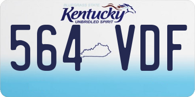 KY license plate 564VDF