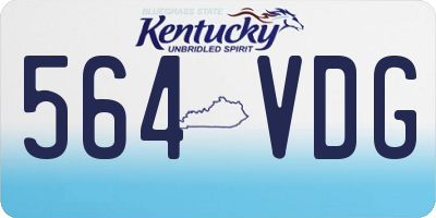 KY license plate 564VDG