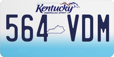 KY license plate 564VDM