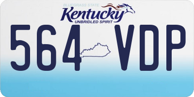 KY license plate 564VDP