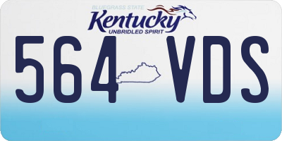 KY license plate 564VDS