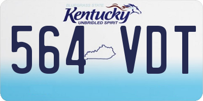 KY license plate 564VDT