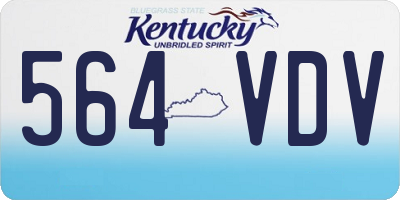 KY license plate 564VDV