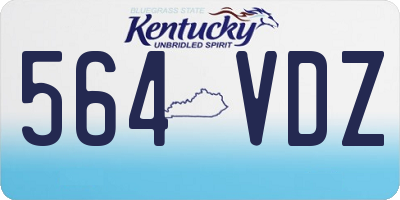 KY license plate 564VDZ