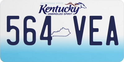 KY license plate 564VEA